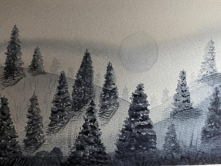 Full Moon |&nbsp;Watercolor